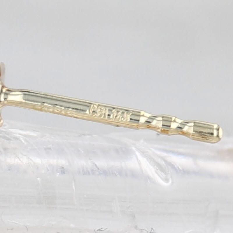 0.40ctw Diamond Emerald J-Hook Earrings 14k Yellow Gold Omega Backs