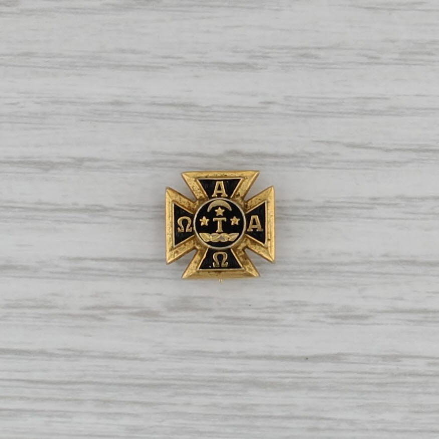 Alpha Tau Omega Cross Pin Fraternal Vintage Badge