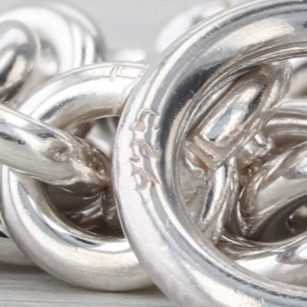 Sterling Silver Cable Chain Toggle Clasp 7.25" 6.6mm