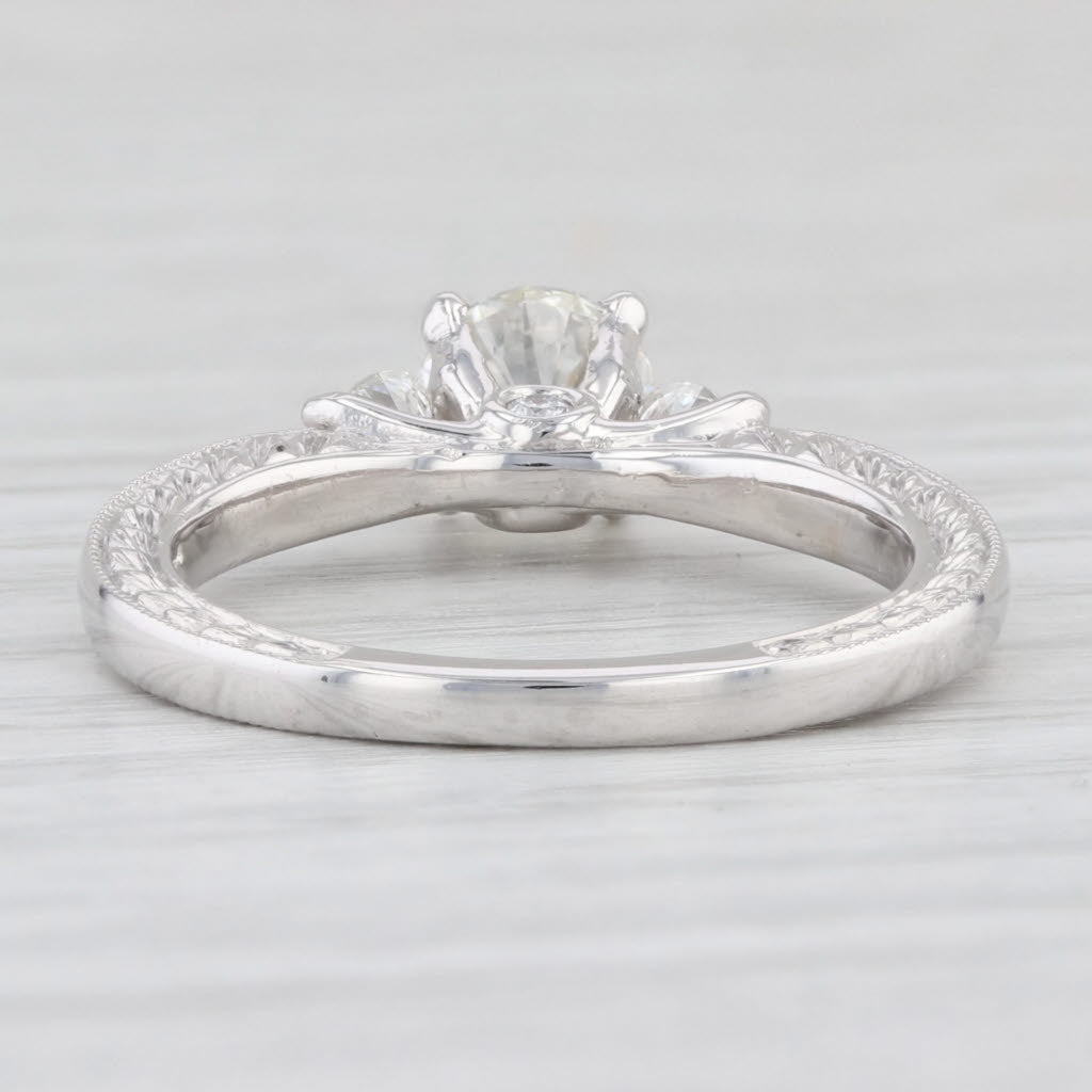 Light Gray Scott Kay 1.40ctw Round Diamond Engagement Ring Platinum Size 6.75