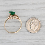 Gray 1.15ct Pear Green Quartz Solitaire Ring 10k Yellow Gold Size 7.5