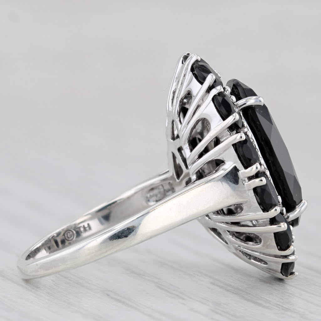 Light Gray Onyx Cocktail Ring Sterling Silver Size 7 Statement