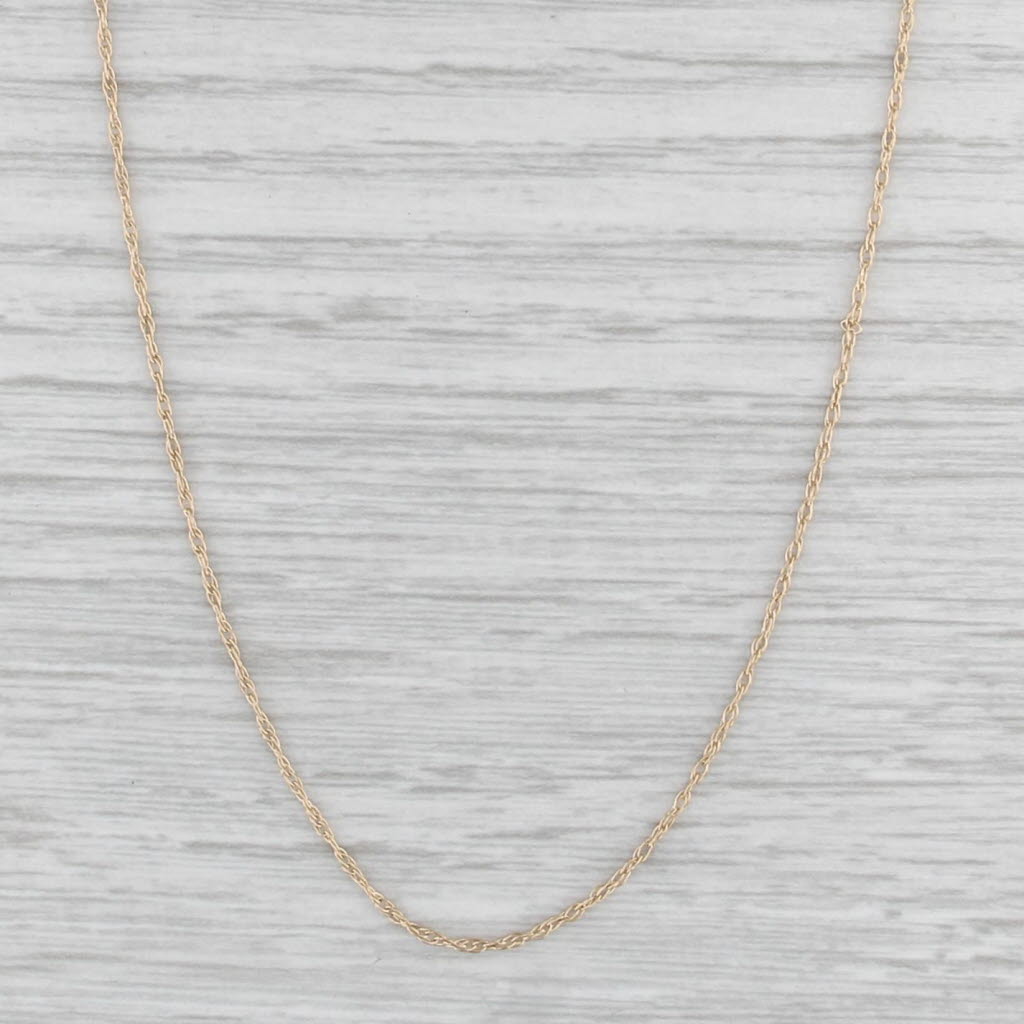 Fine Rope Chain Necklace 14k Yellow Gold 18" 1.2mm