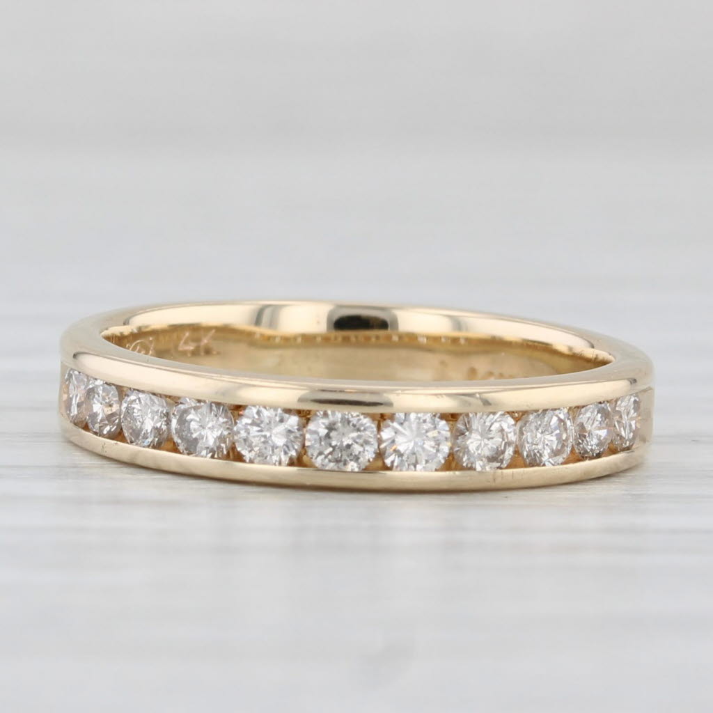 0.52ctw Diamond Wedding Band 14k Yellow Gold Size 6 Stackable Ring