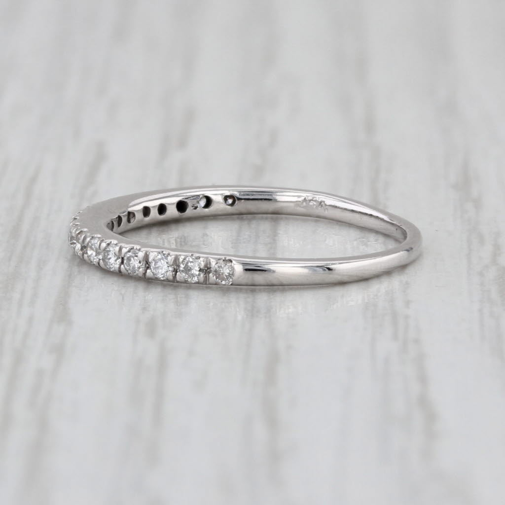 0.25ctw Diamond Wedding Band 14k White Gold Size 6.25 Stackable Ring