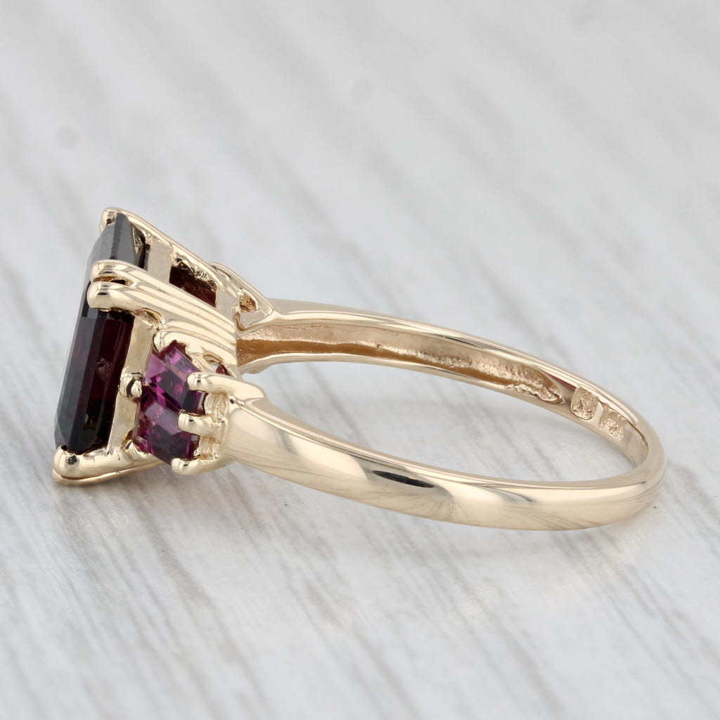 Light Gray 5.10ctw Rhodolite Garnet Ring 14k Yellow Gold Size 8.25