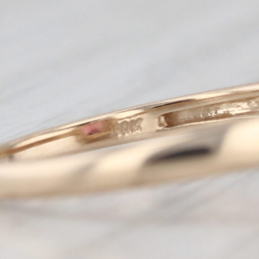 1.26ctw Garnet Diamond Halo Ring 10k Yellow Gold Size 7.25