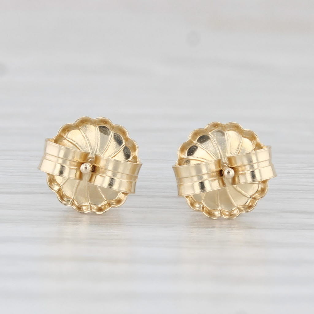 Light Gray 0.70ctw Diamond Stud Earrings 14k Yellow Gold Round Solitaire Studs