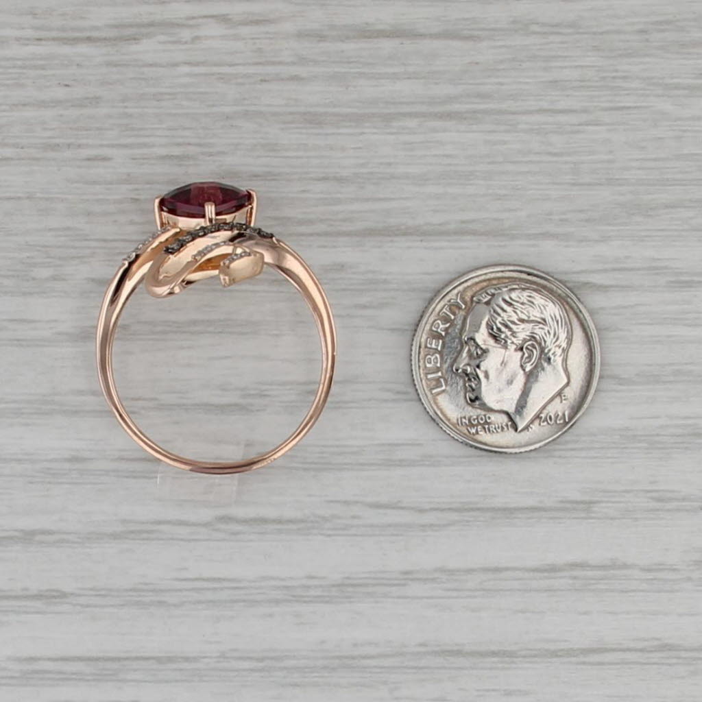Le Vian 1.91ctw Raspberry Garnet Diamond Snake Ring 14k Rose Gold Size 9.75