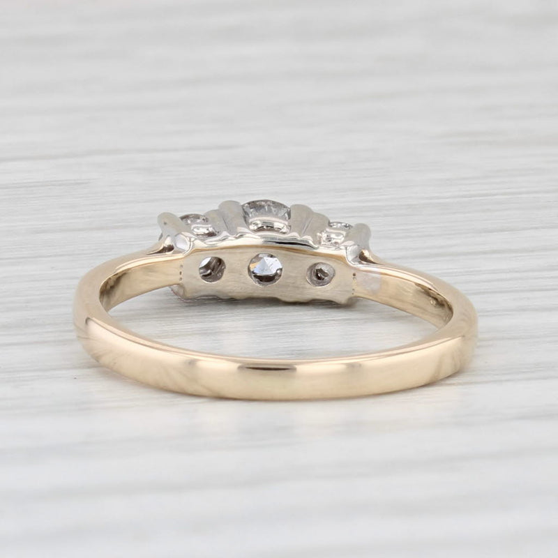 0.47ctw 3-Stone Diamond Engagement Ring 14k Gold Size 5 Round Brilliant