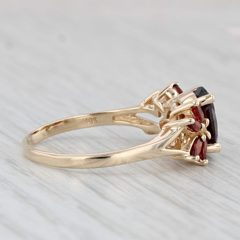 Light Gray 2.68ctw Garnet Ring 10k Yellow Gold Size 9.25