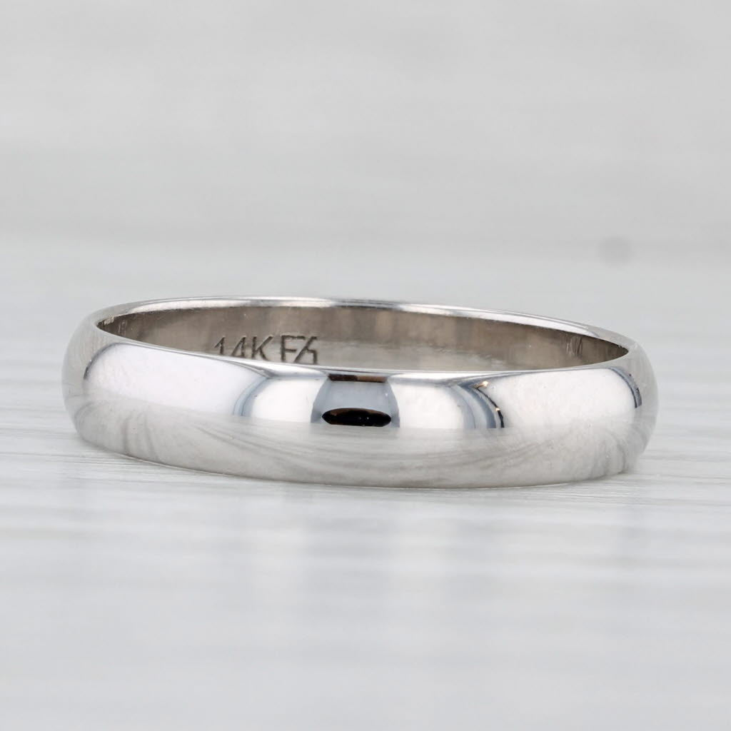 Light Gray White Gold Wedding Band 14k Size 8.75 Ring