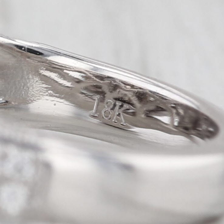 2.46ctw Cushion Diamond Halo Engagement Ring 18k White Gold Size 5.25 GIA