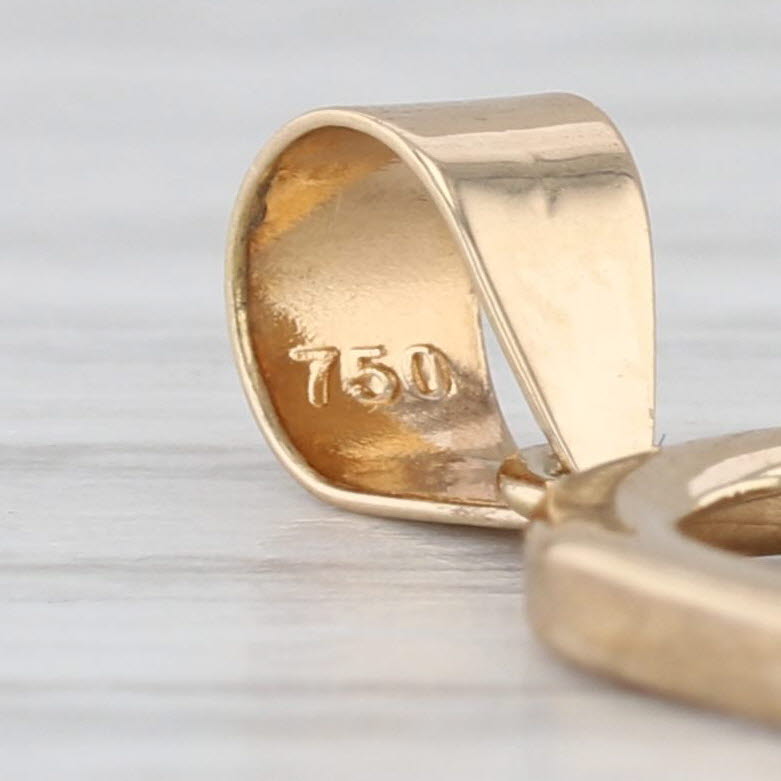 Interlocking Oval Links Pendant 18k Yellow Gold Drop