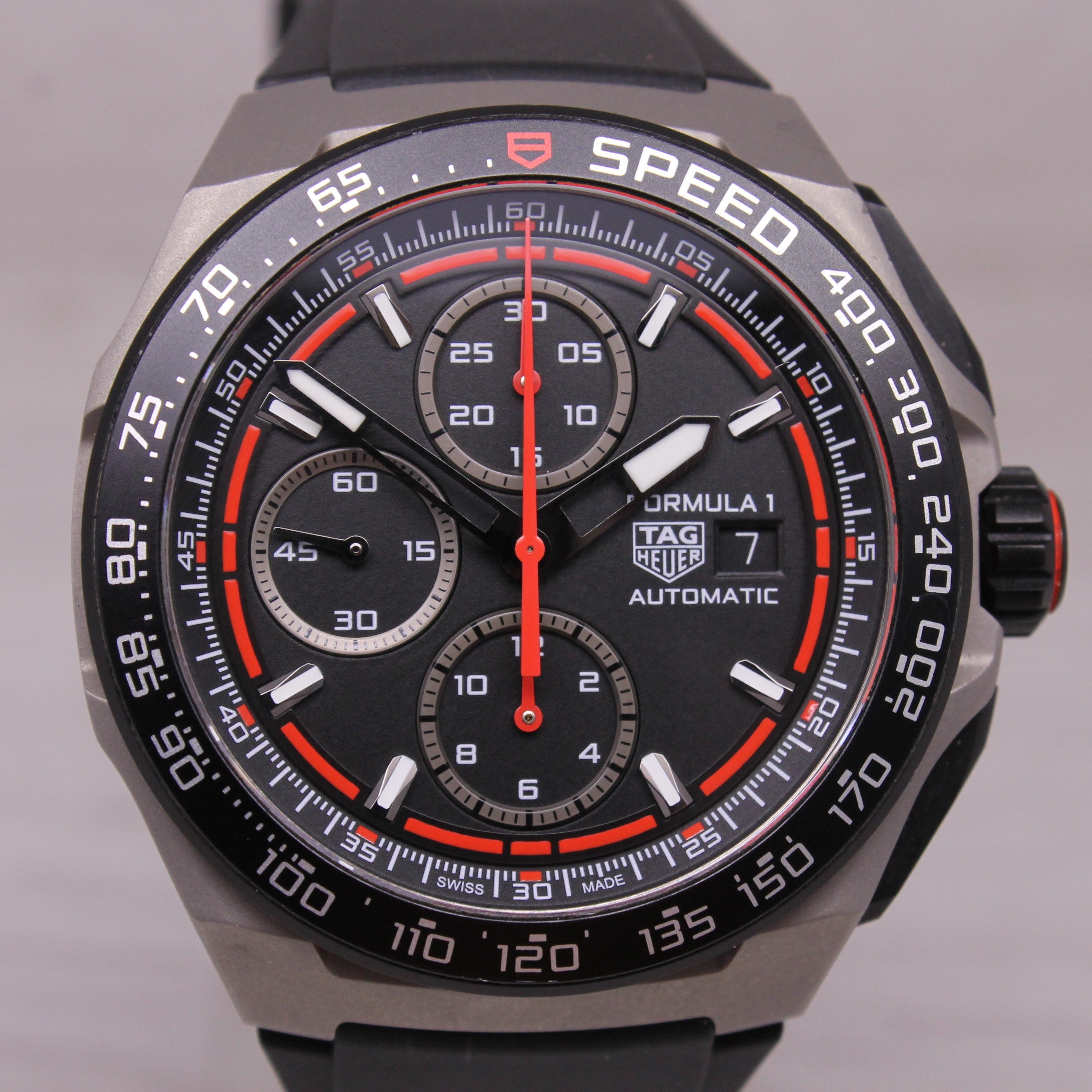 Tag Heuer Formula 1 Titanium 44mm Automatic Chronograph Watch Box Card CBZ2082