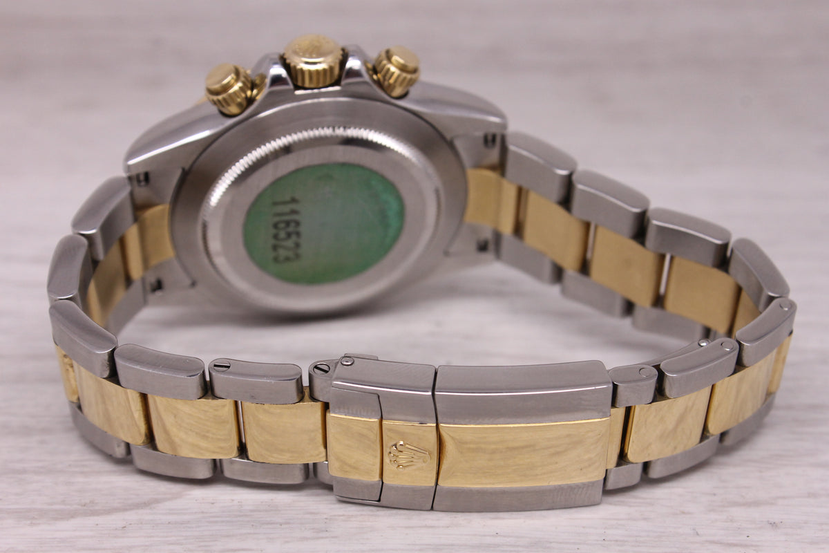 c.2006 Rolex Daytona Cosmograph 116523 18k & Steel Chronograph Watch Sticker Box