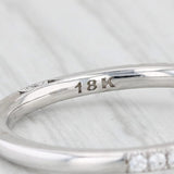 New Tacori Semi Mount Diamond Band Engagement Ring 18k White Gold Size 6.5