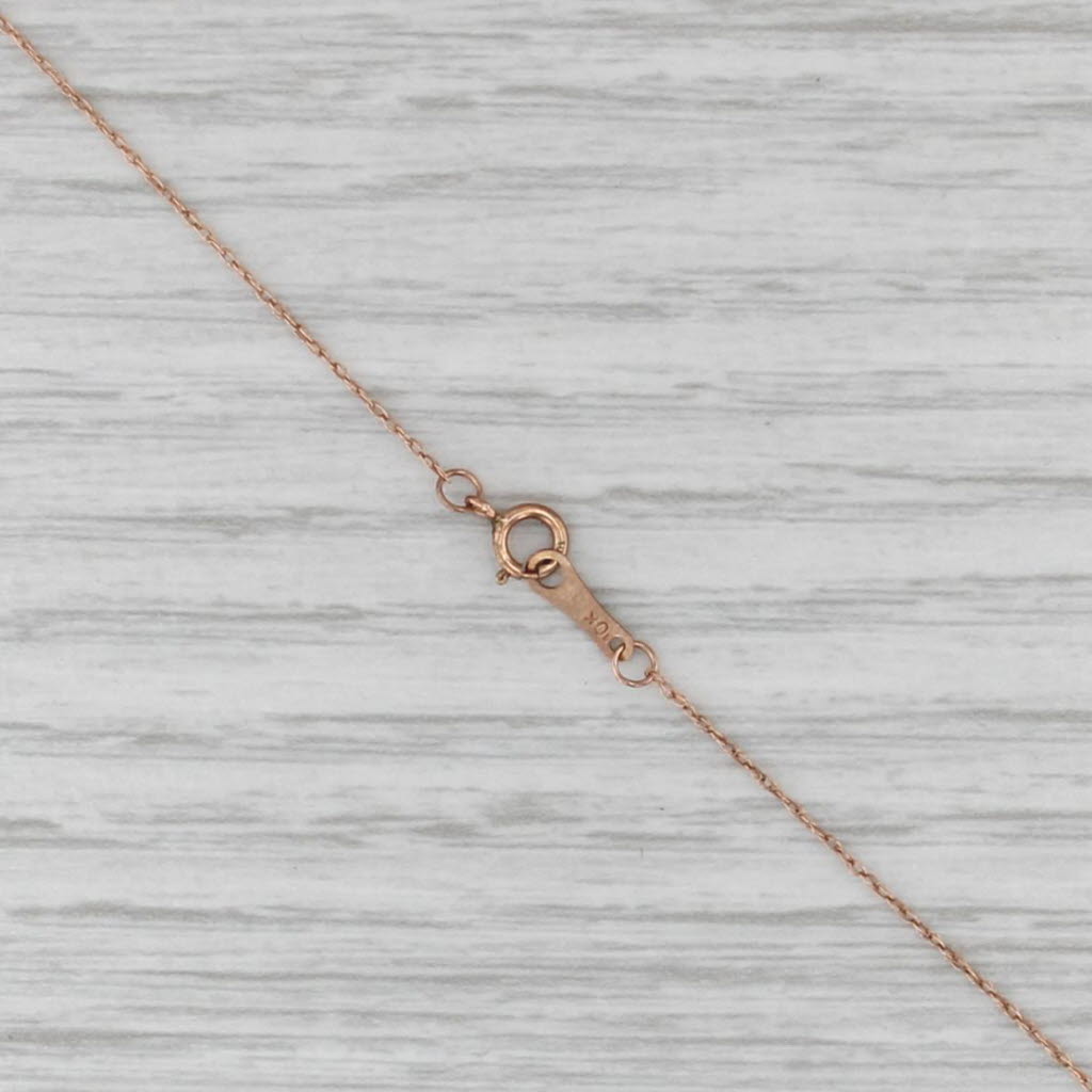 10k Rose Gold Fine Rope Chain Necklace 18" 0.9mm