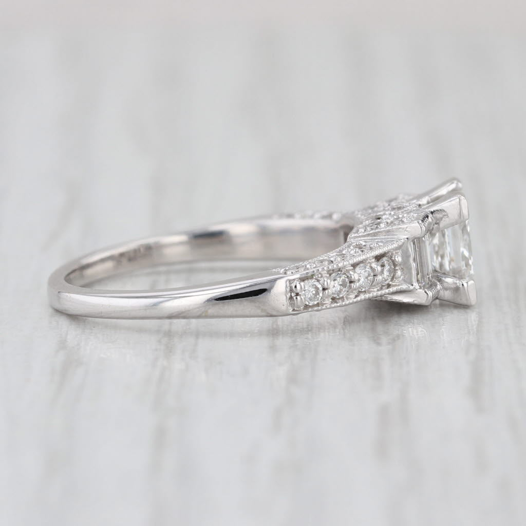 1.65ctw IGI VS1 F Lab Grown Diamond Engagement Ring 18k White Gold Size 6.75