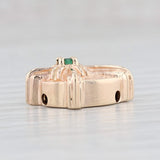 Light Gray Vintage 0.10ct Emerald Cross Slide Charm 14k Yellow Gold Goldman Kobler