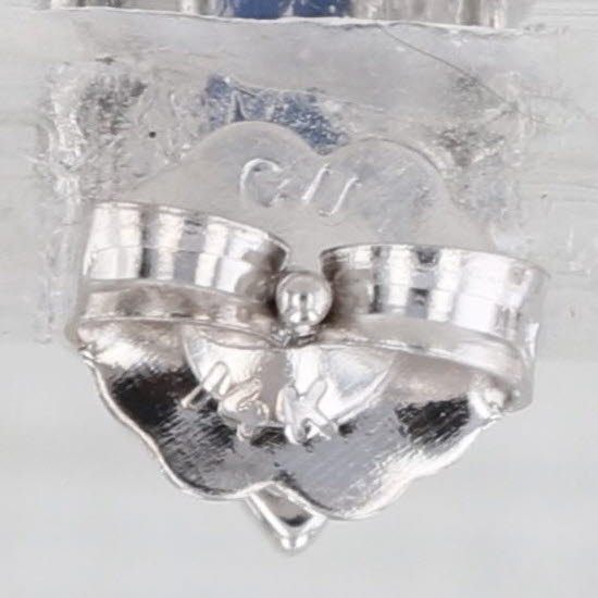 2.70ctw Blue Sapphire Diamond Halo Dangle Earrings 14k White Gold Drops