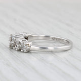 Light Gray 0.36ctw Tiered Diamond Ring 14k White Gold Sz 6 Stackable Anniversary Engagement