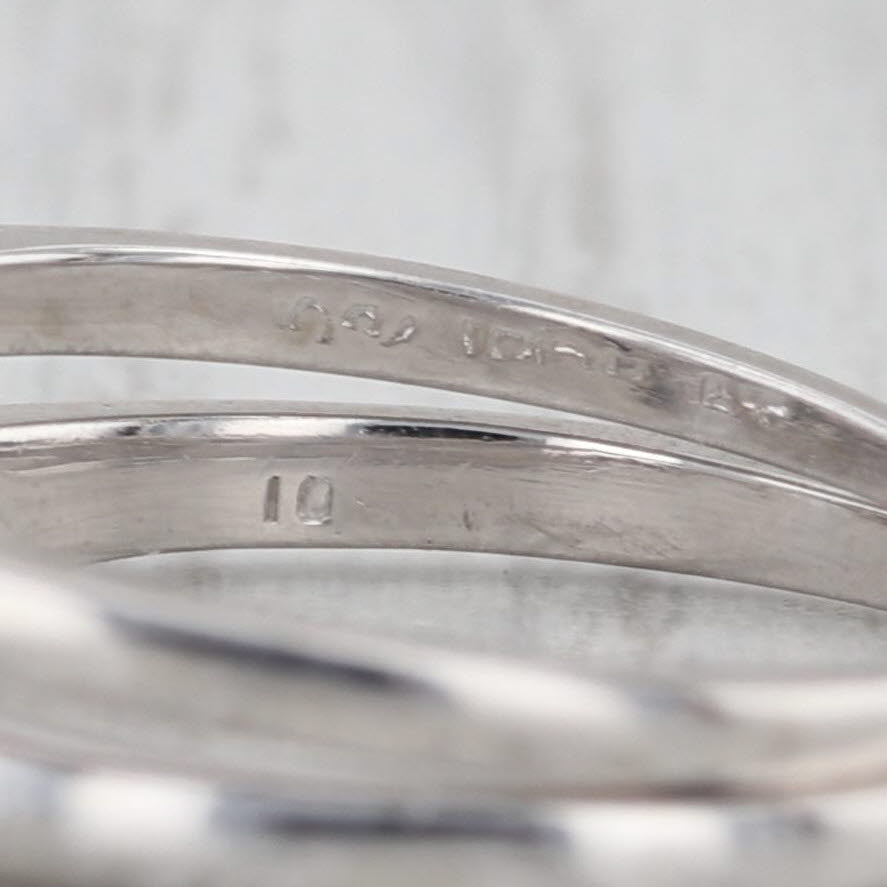 2.30ctw Diamond Engagement Ring Wedding Band Guard Bridal Set Platinum Size 7