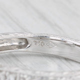 New Beverley K Semi Mount Engagement Ring 18k White Gold Diamonds Size 6.5