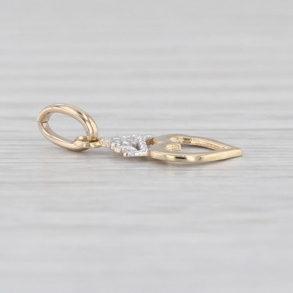 Disney Princess Heart Tiara Charm10k Gold Cartoon Collectible Pendant