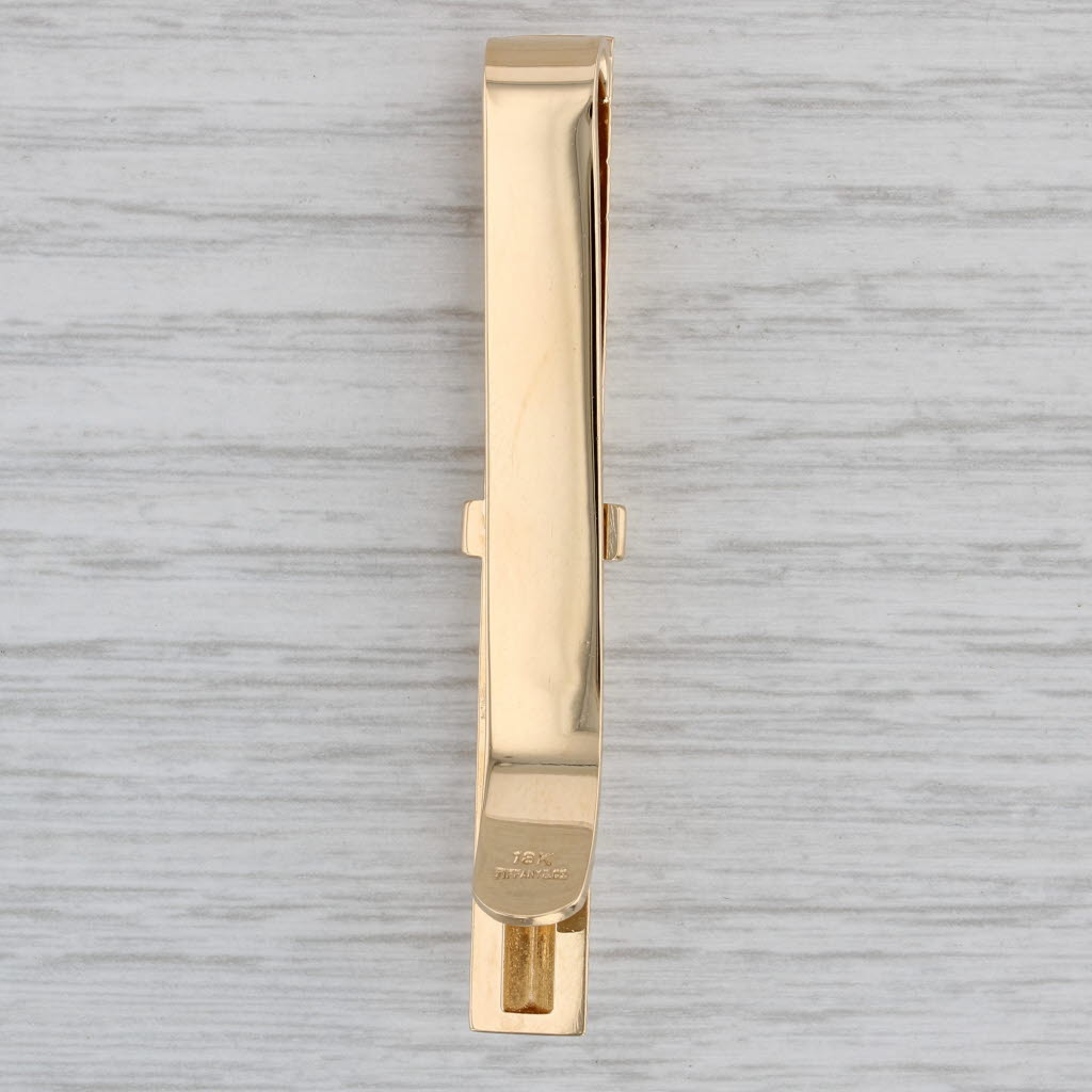 Gray Tiffany & Co Tie Bar Clip 18k Yellow Gold Men's Suit Accessories