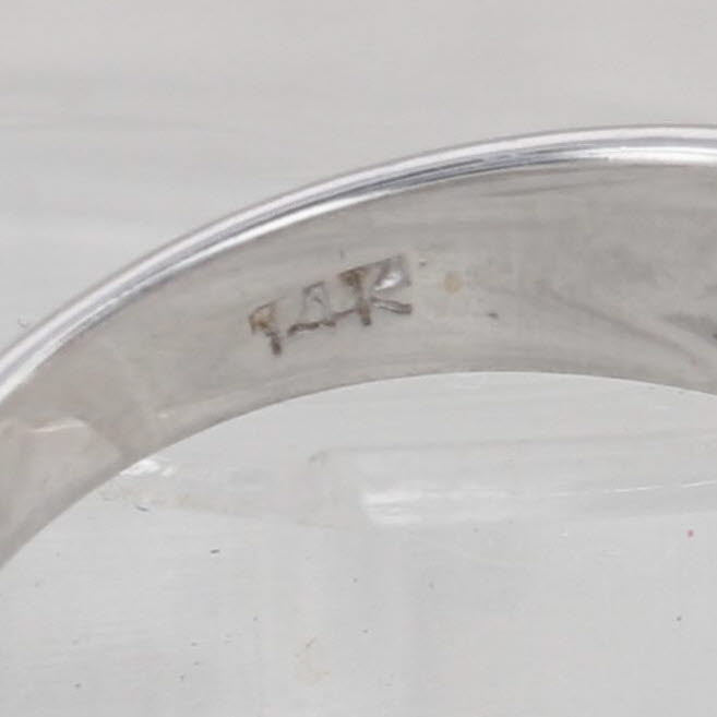 0.99ctw Sapphires Diamonds Ring 14k White Gold Size 7 Stackable Wedding