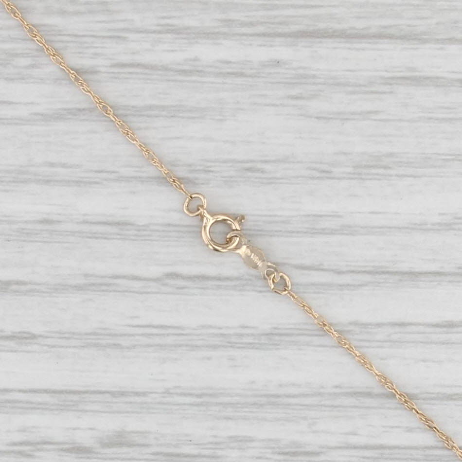 Fine Rope Chain Necklace 14k Yellow Gold 18" 1.2mm