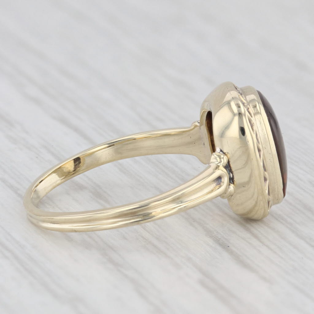 Light Gray 1.85ct Cushion Cut Citrine Solitaire Ring 10k Yellow Gold Size 5.5