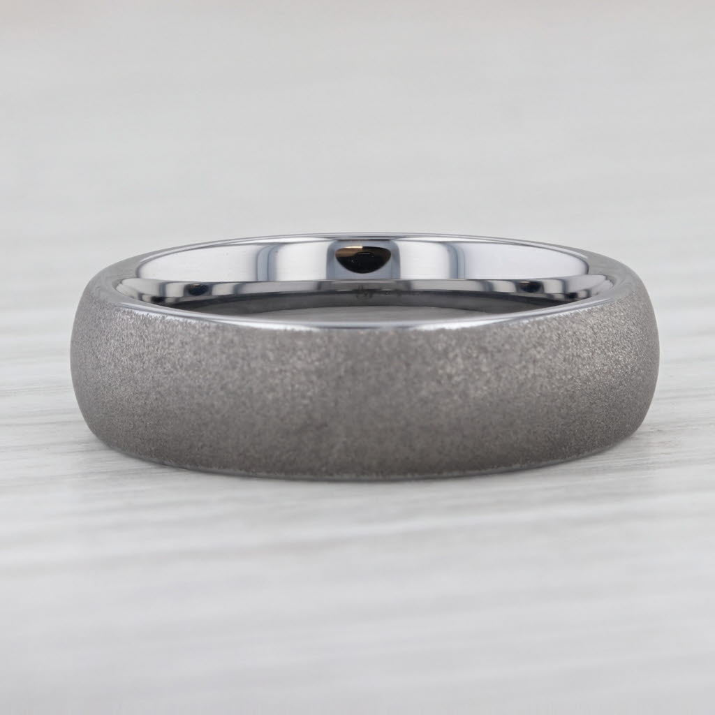 Light Gray New Brushed Tungsten Ring Size 9 Men's Wedding Band