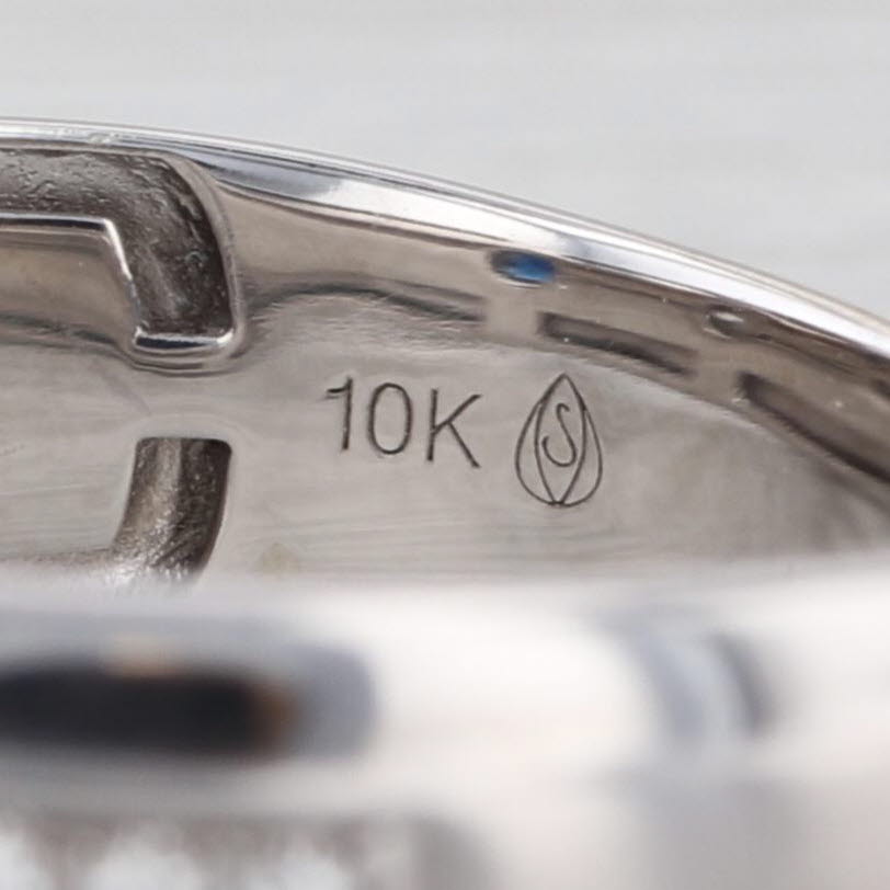 0.52ctw Sapphire Diamond Wedding Band 10k Yellow Gold Size 10