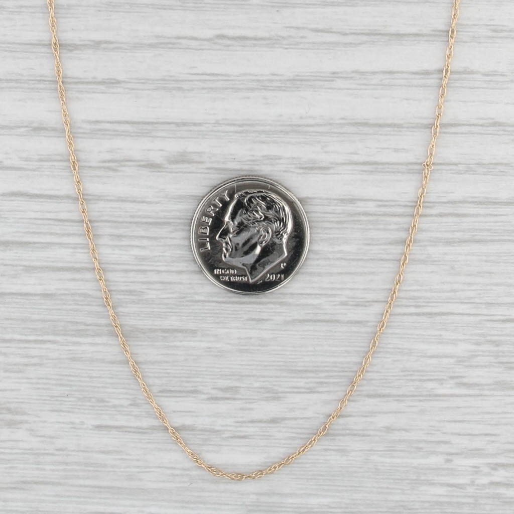 Fine Rope Chain Necklace 14k Yellow Gold 18" 1.2mm