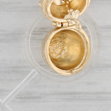Gray Ornate Egg Ballerina Charm 14k Yellow Gold Pendant