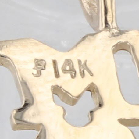 #1 Mom Pendant 14k Yellow Gold Gift Keepsake
