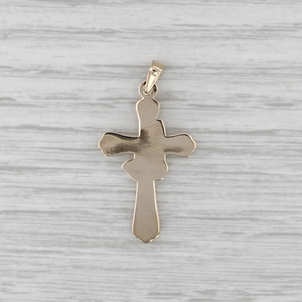 New Prayer Hands Cross Pendant 14k Yellow White Gold