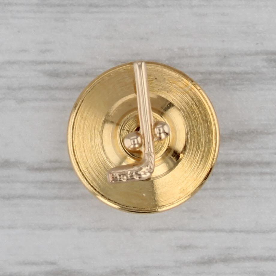 Gray Small Tubal Cane Masonic Lapel Pin 14k Yellow Gold