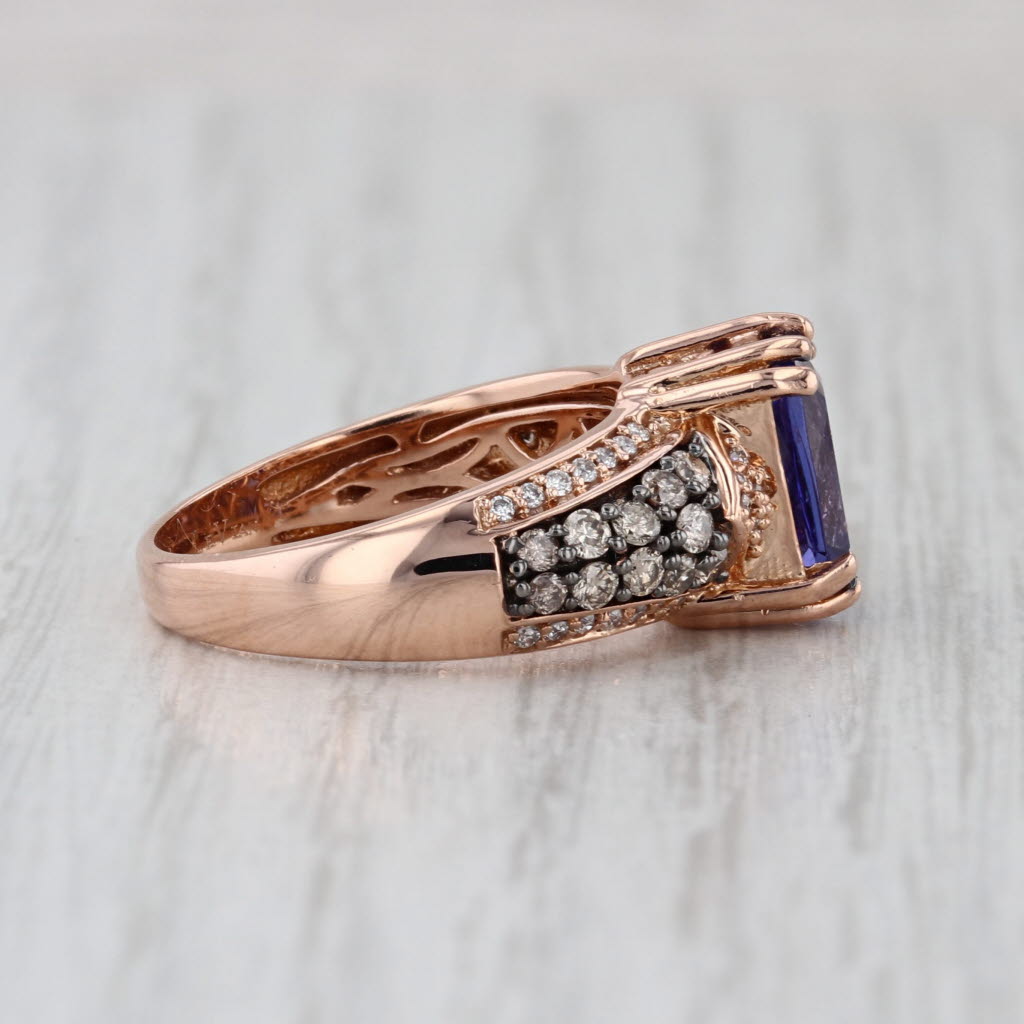 Le Vian 2.28ctw Tanzanite Diamond Ring 14k Rose Gold Size 6.75 - 7 Engagement