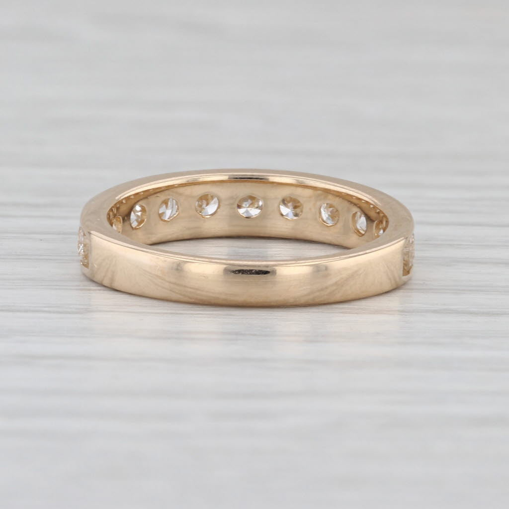 1ctw Channel Set Diamond Wedding Band 14k Yellow Gold Size 6 Anniversary Ring