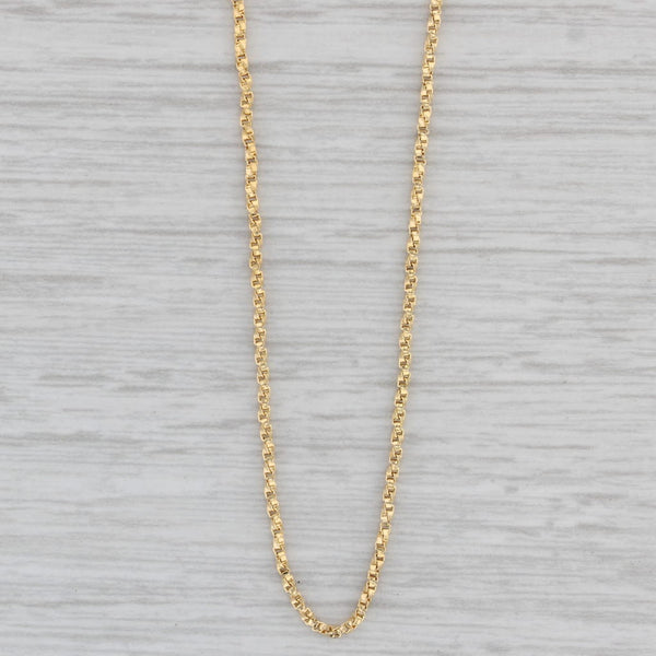 16" Twist Box Chain Necklace 14k Yellow Gold 1.1mm