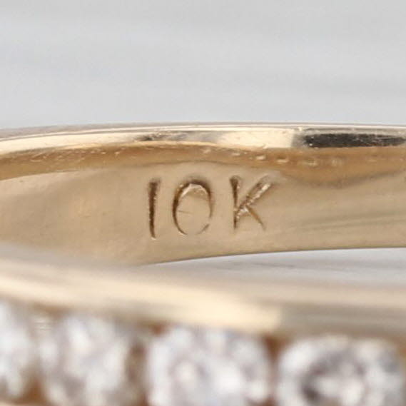 0.40ctw Diamond Wedding Band 10k Yellow Gold Size 5.5 Stackable Ring