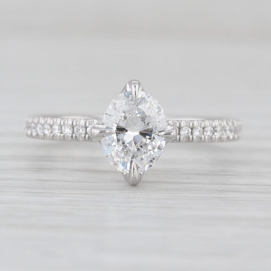1.19ctw GIA Oval Diamond Engagement Ring 950 Platinum Size 7