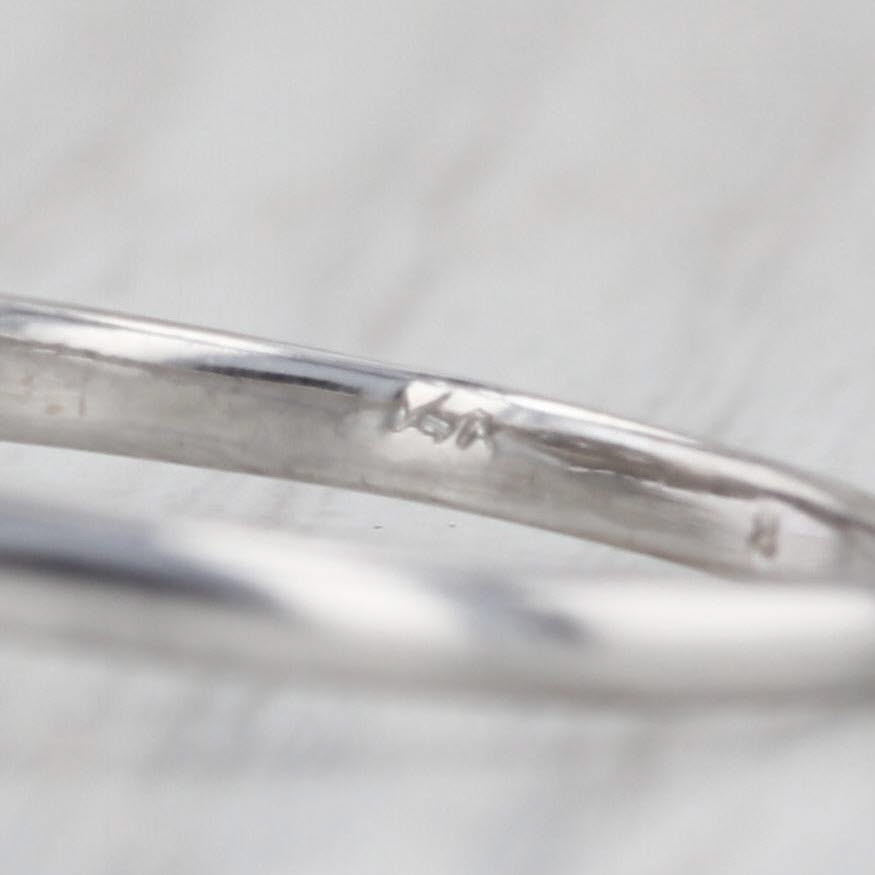 0.65ctw Diamond Cluster Princess Ring 14k White Gold Size 7