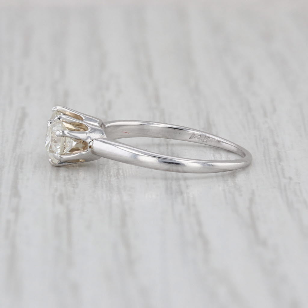 Toi et Moi 0.88ctw 2 Diamond Ring 14k White Gold Size 6 Anniversary Engagement