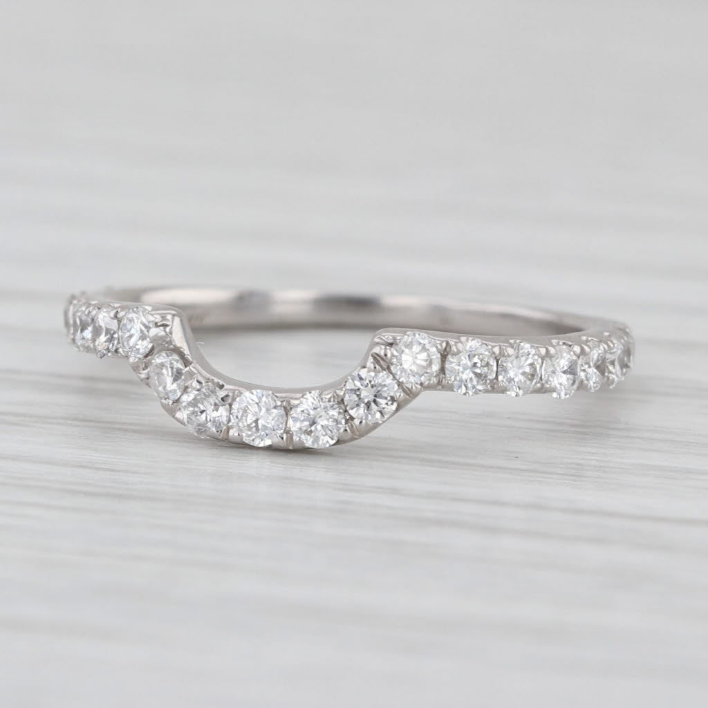 Neil Lane 0.50ctw Diamond Ring Guard Wedding Band 14k White Gold Size 6.25