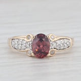 1.40ctw Maroon Zircon Diamond Ring 14k Rose Gold Size 6 Engagement