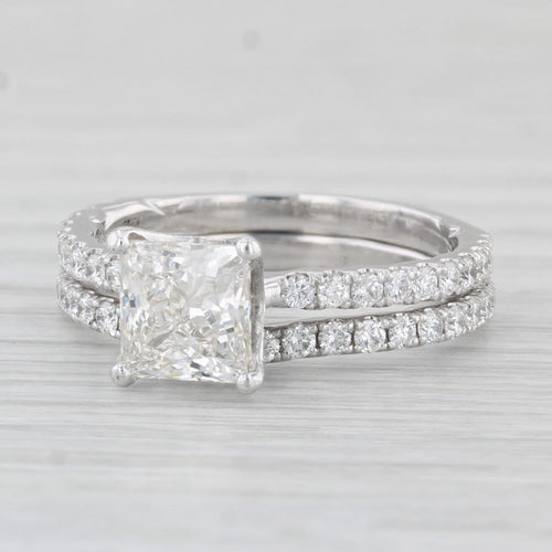 Light Gray Jaffe 2.48ctw Princess Lab Grown Diamond Engagement Wedding Ring 14k Gold IGI